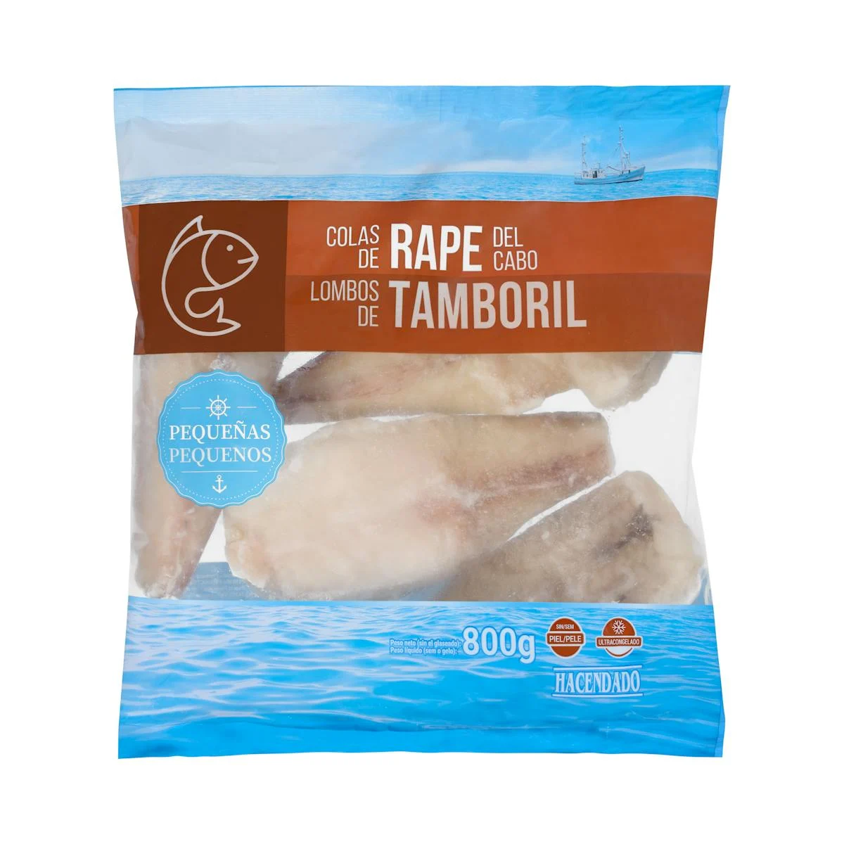 Petites queues de lotte du Cap Hacendado surgelées
