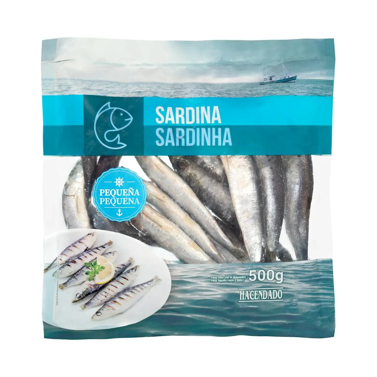 Sardina pequeña Hacendado congelada
