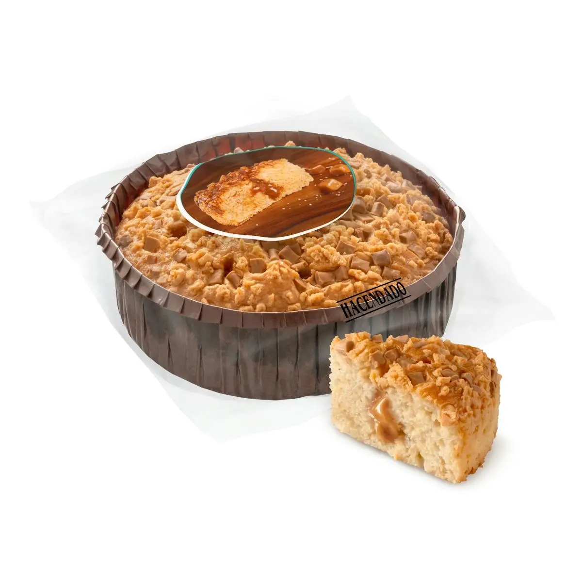 Sponge cake filled with salted caramel