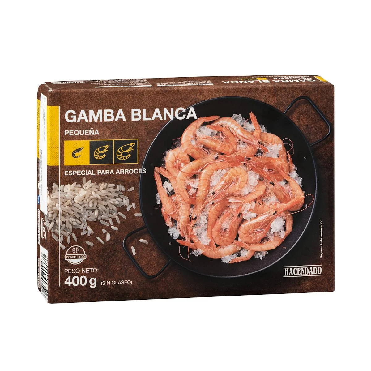 Gamba arrossera petita Hacendado congelada