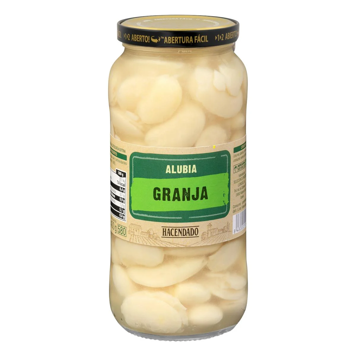 Gros haricots cuits Hacendado