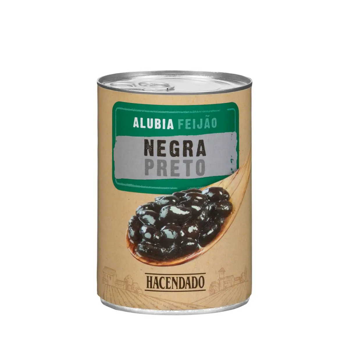 Cooked black beans Hacendado