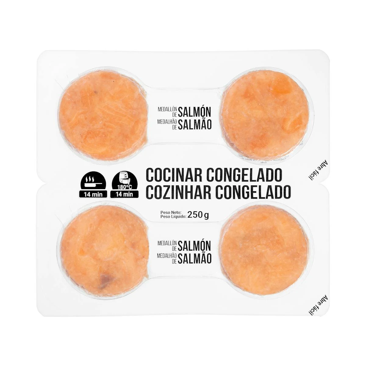 Salmon medallions cooking frozen Hacendado