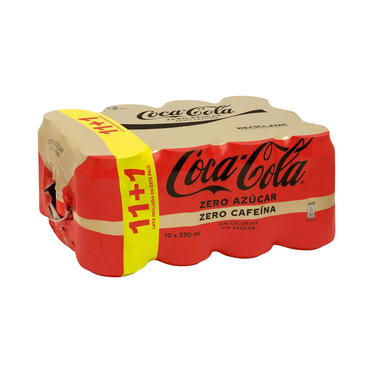 Refresco Coca-Cola zero azúcar zero cafeína