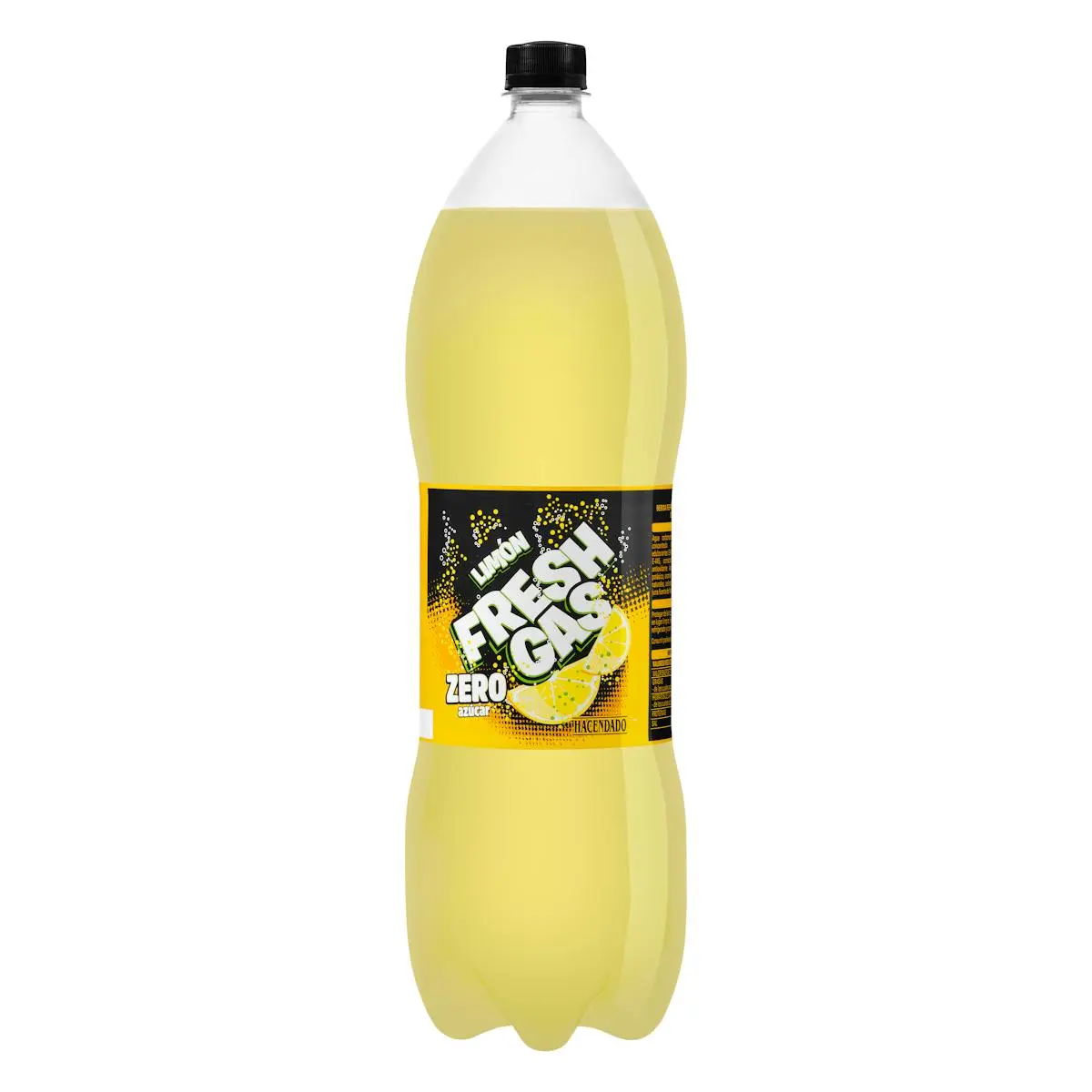 Zero sugar sparkling lemon soft drink Hacendado