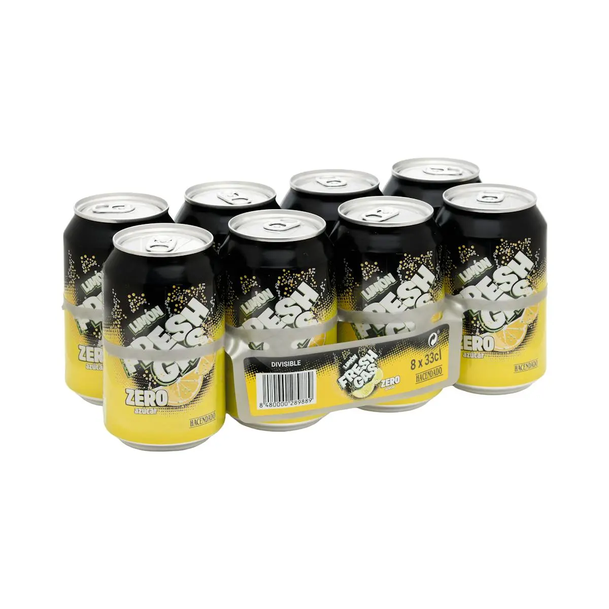 Zero sugar lemon soft drink Hacendado