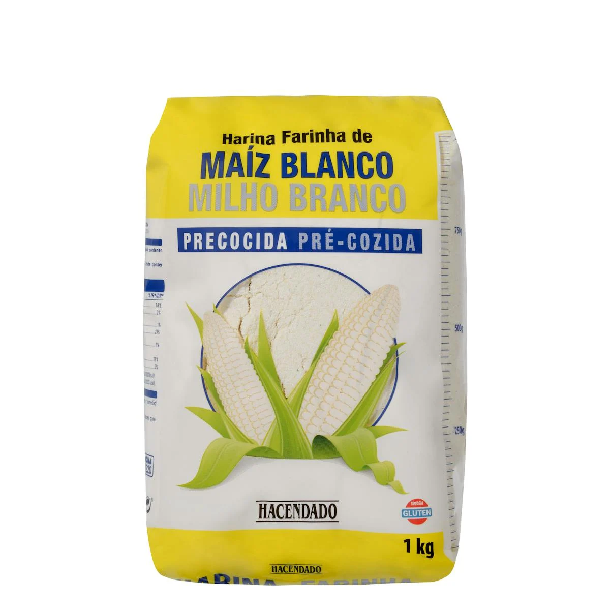 White Precooked Corn flour Hacendado