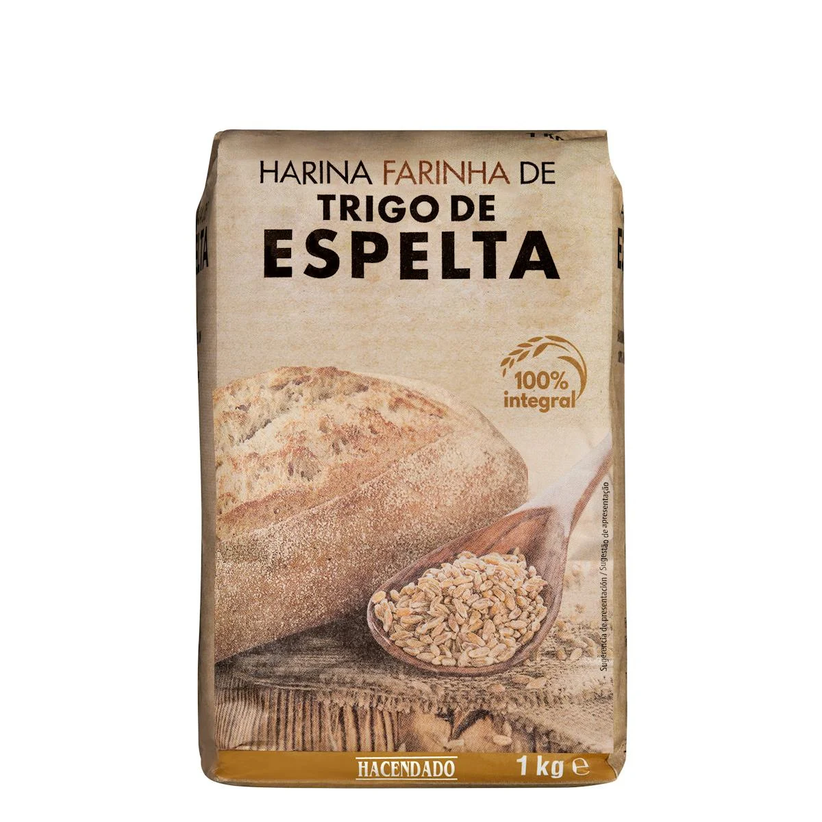 100% Wholegrain Spelt Flour Hacendado