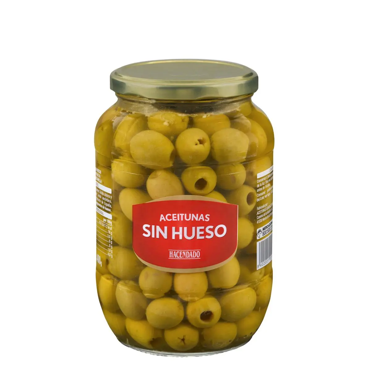 Olives verdes sense pinyol Hacendado