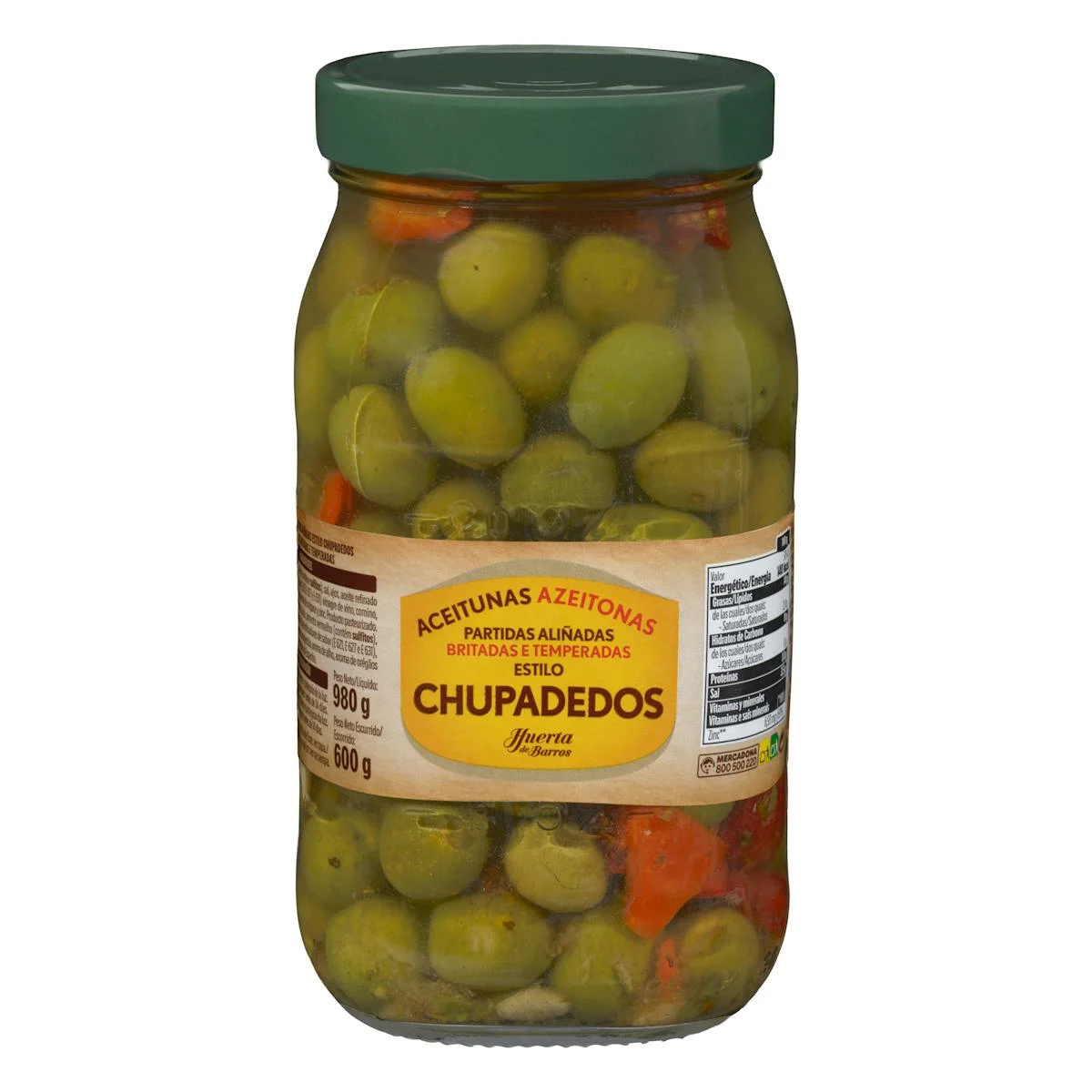 Cracked marinated Chupadedos greens olives Huerta de Barros