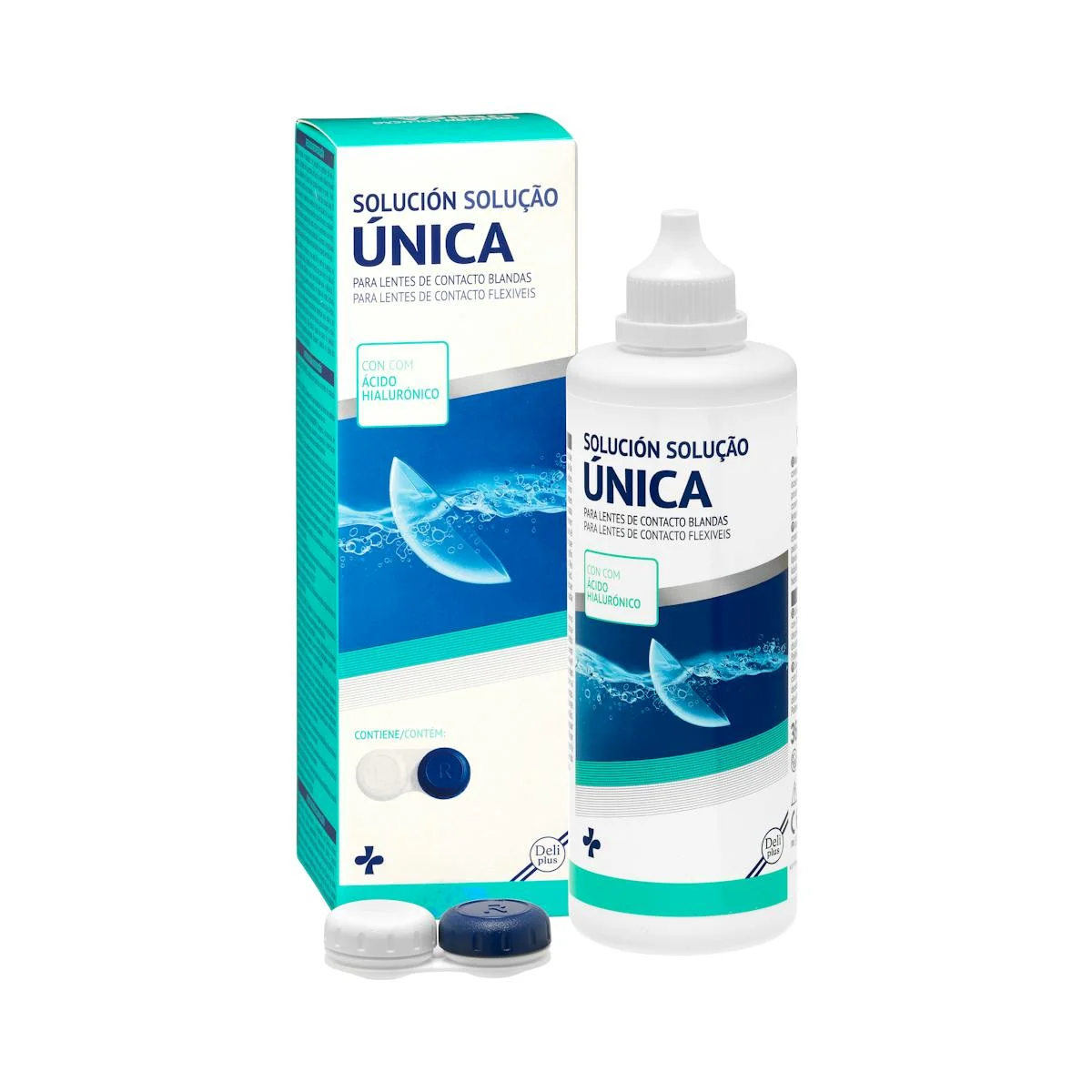 Solution multifonctions pour lentilles de contact souples Deliplus à l’acide hyaluronique