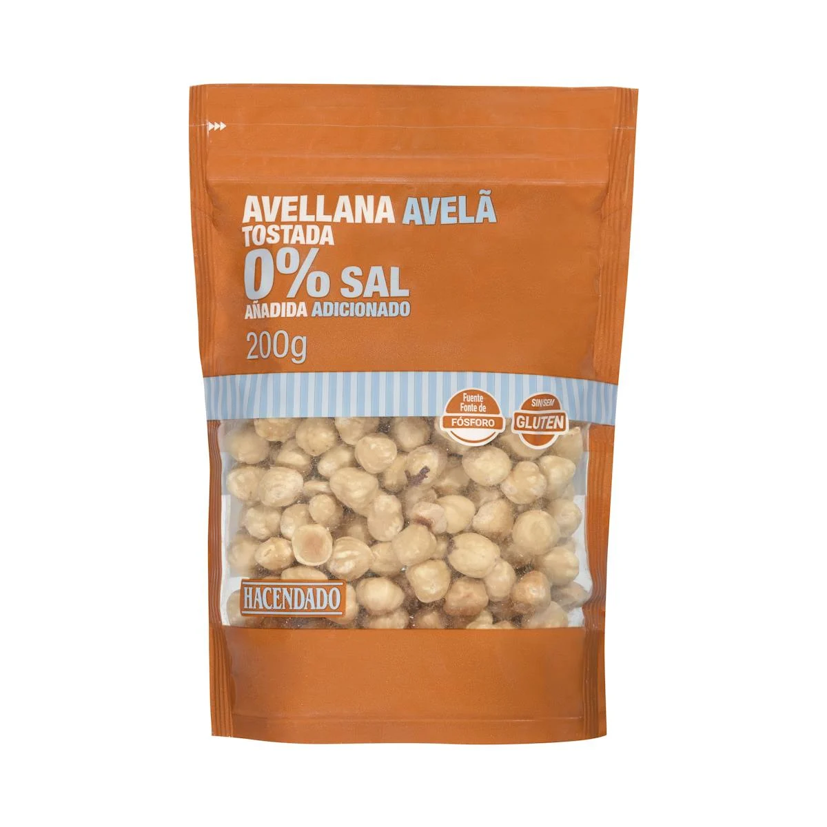 Avellana torrada Hacendado 0% sal afegida
