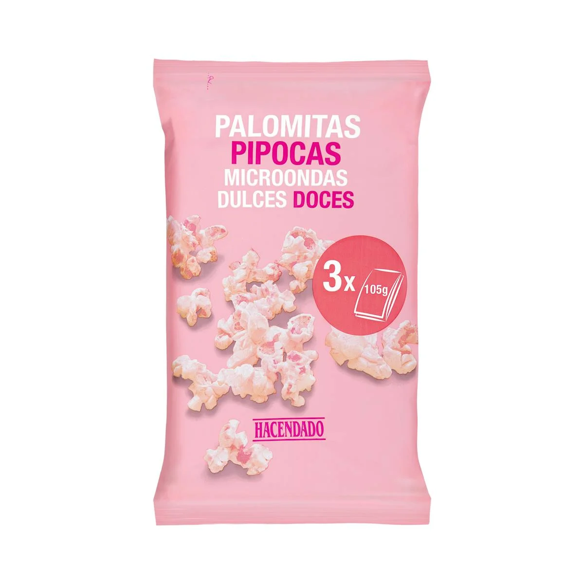 Süßes Mikrowellenpopcorn Hacendado