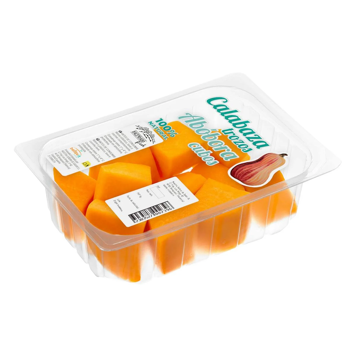 Butternut squash cut into pieces