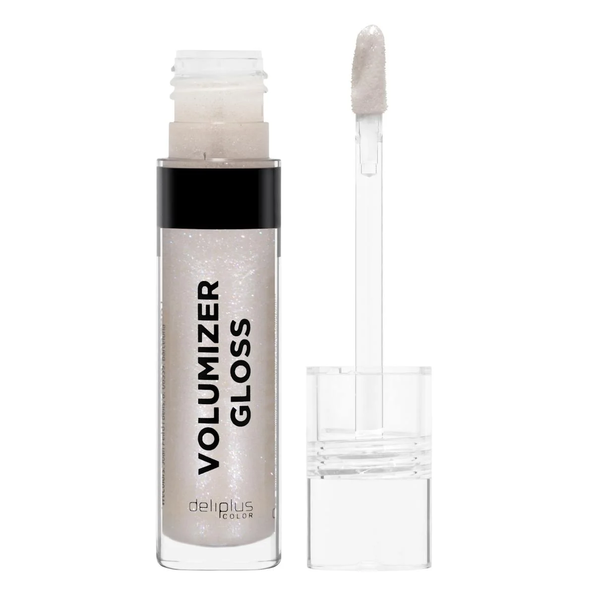 Lipgloss Volumizer gloss Deliplus 07 transparent mit Glitzer