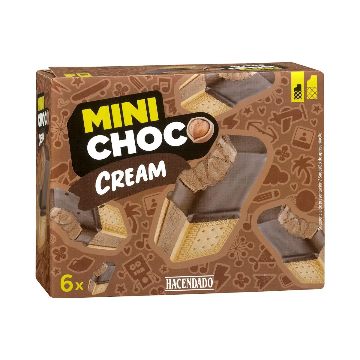 Міні морозиво-сендвіч choco cream Hacendado