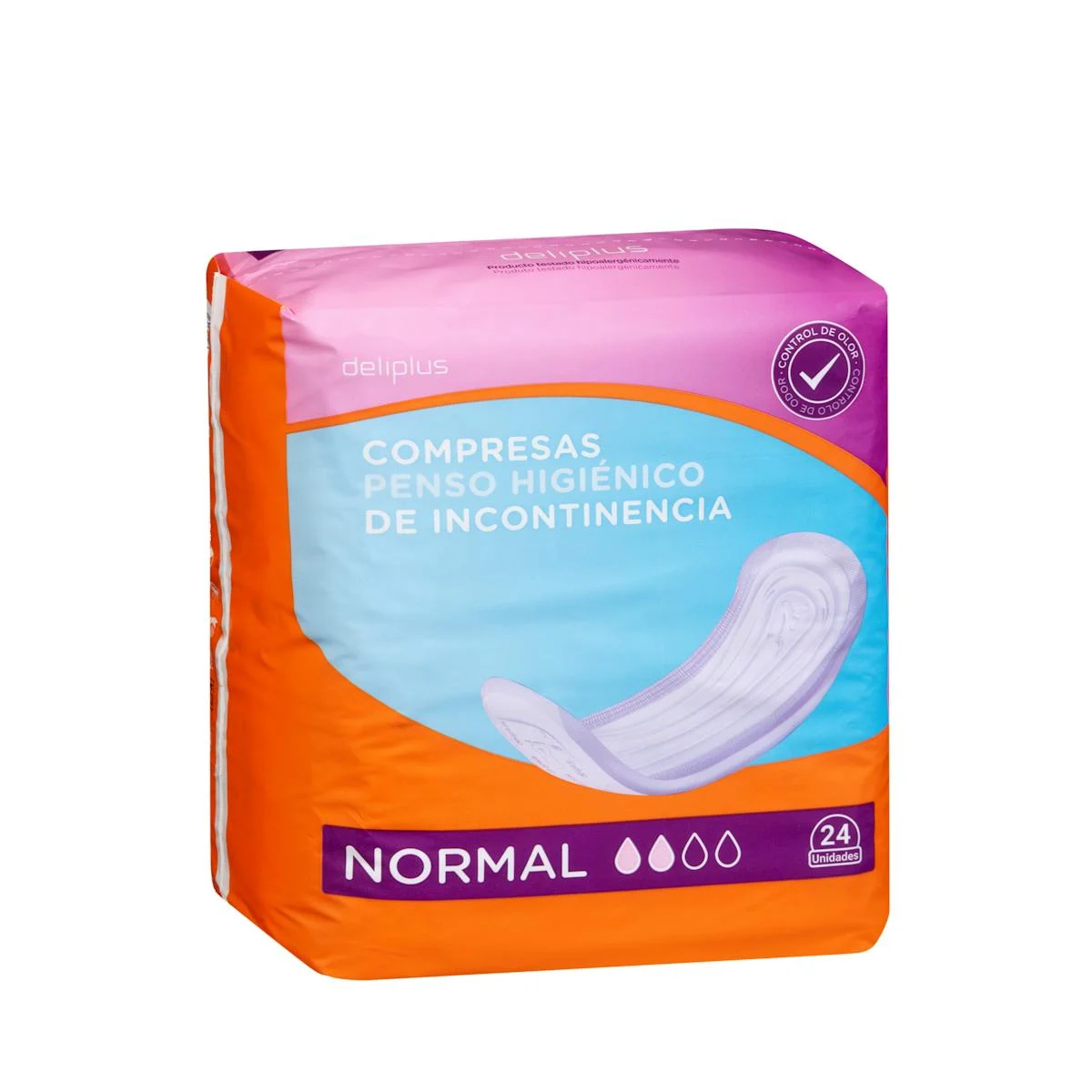 Incontinence pads normal w/o wings Deliplus
