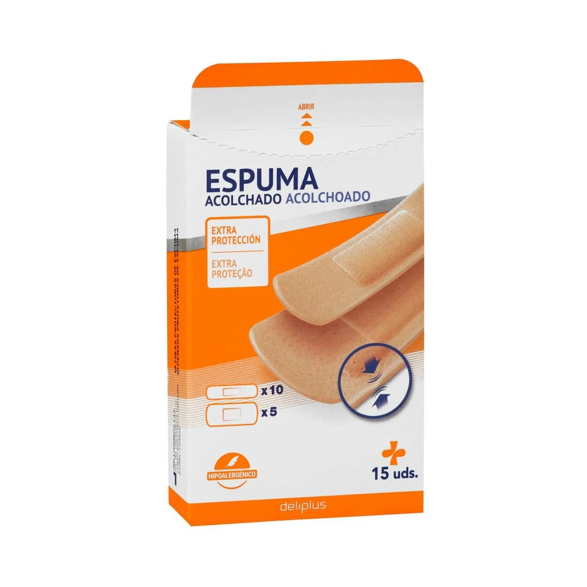 Protective foam cushioned adhesive plasters extra protection Deliplus