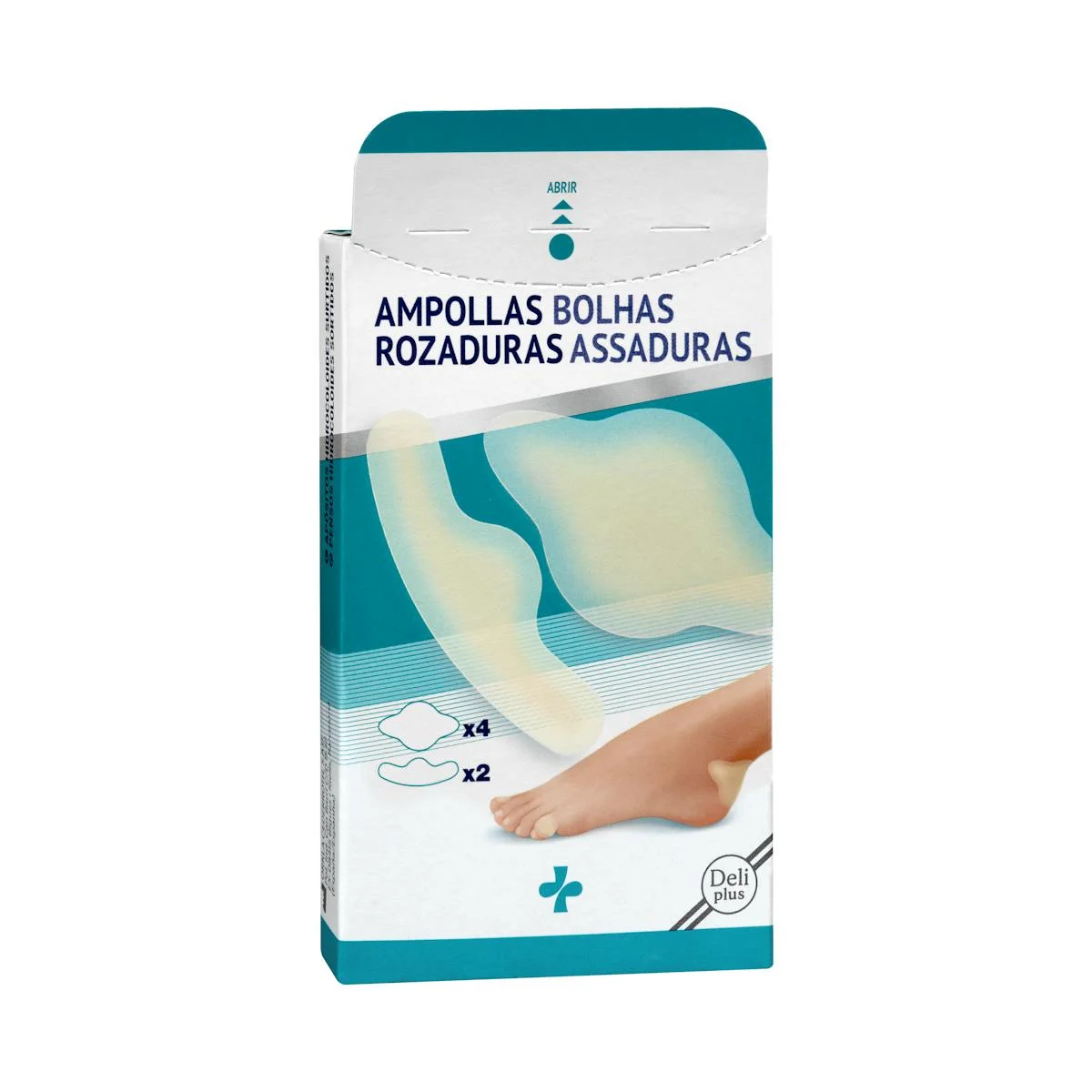 Hydrokolloidpflaster für Blasen und Scheuerstellen Deliplus, sortiert