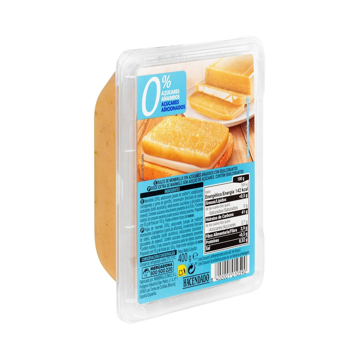 Quince preserve 0% added sugars Hacendado