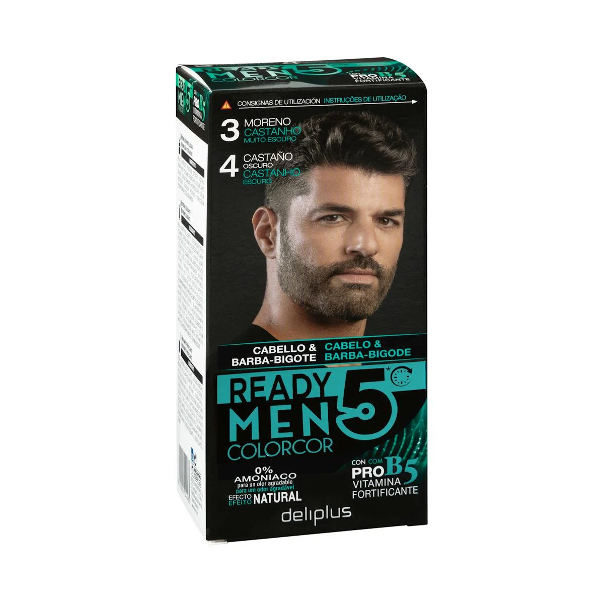 Coloration pour homme sans ammoniaque 0% 3 brun 4 châtain Colorcor