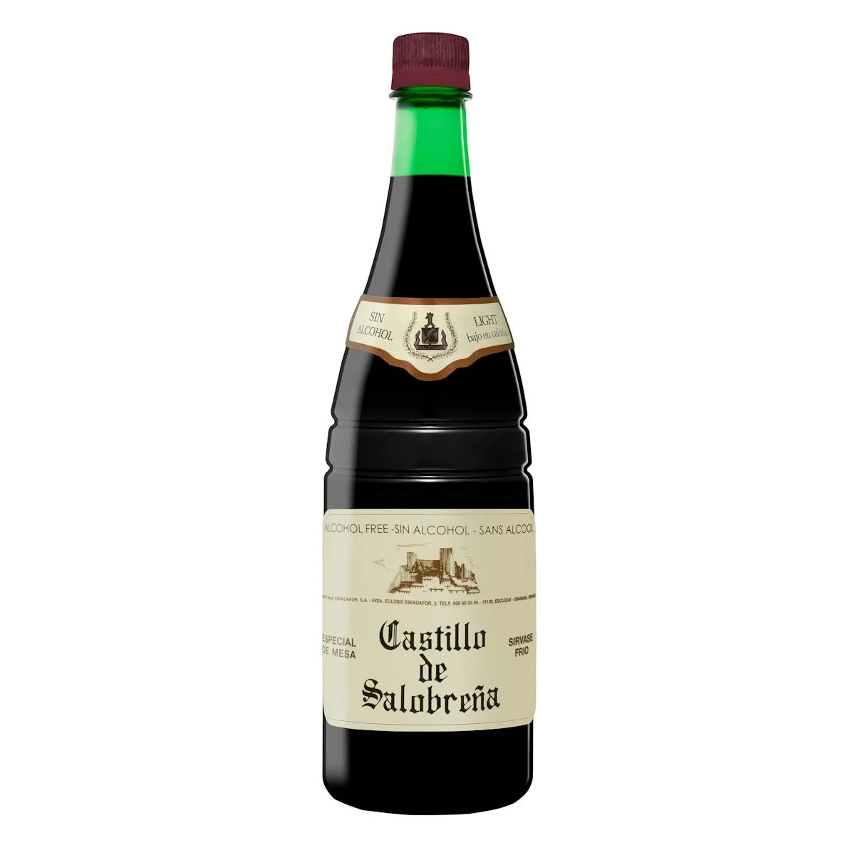Light non-alcoholic tinto flavored refreshing drink Castillo de Salobreña