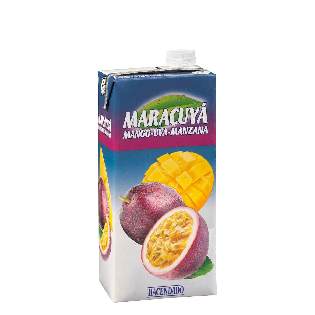 Passion fruit nectar passion fruit, mango, grape and apple Hacendado