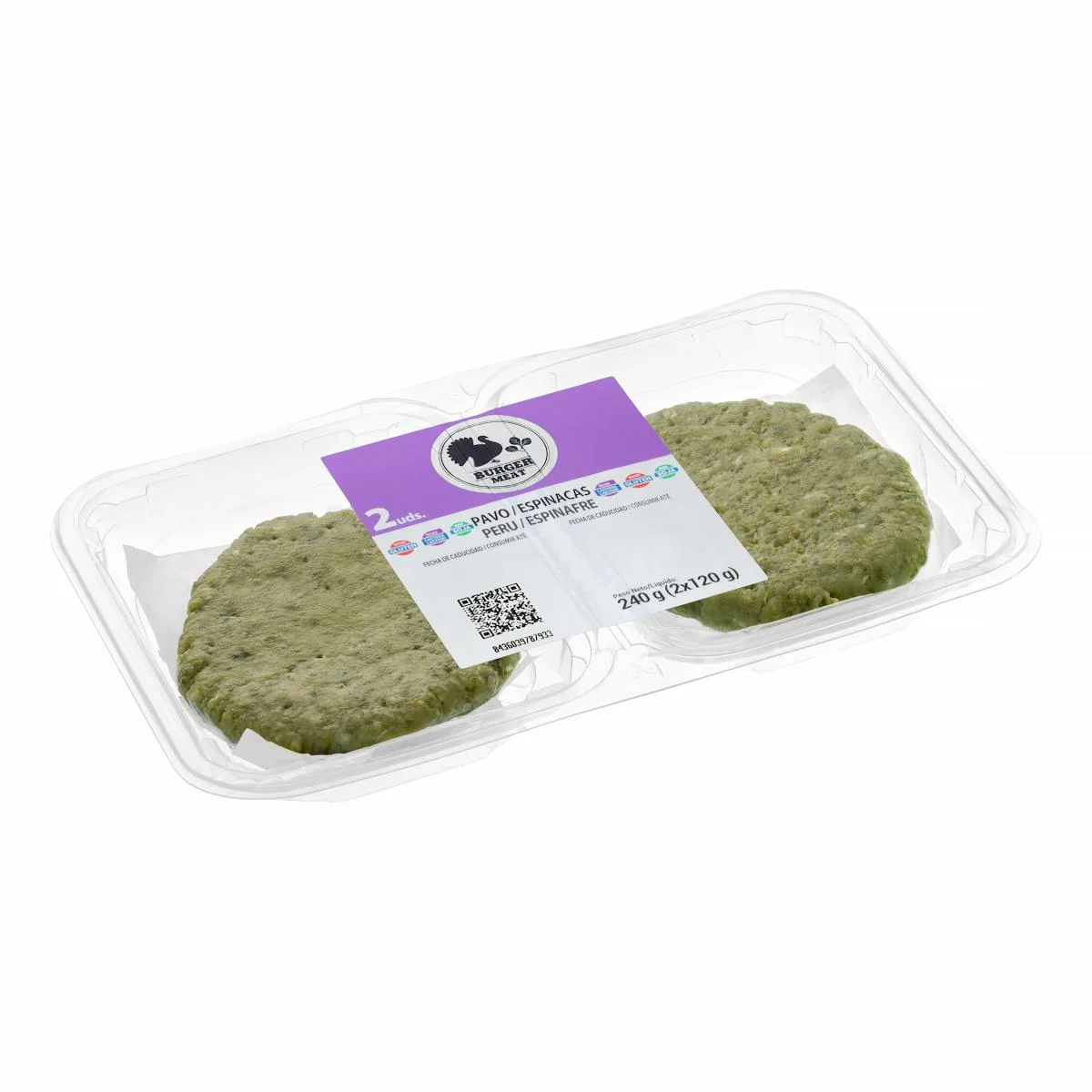 Turkey and spinach burger