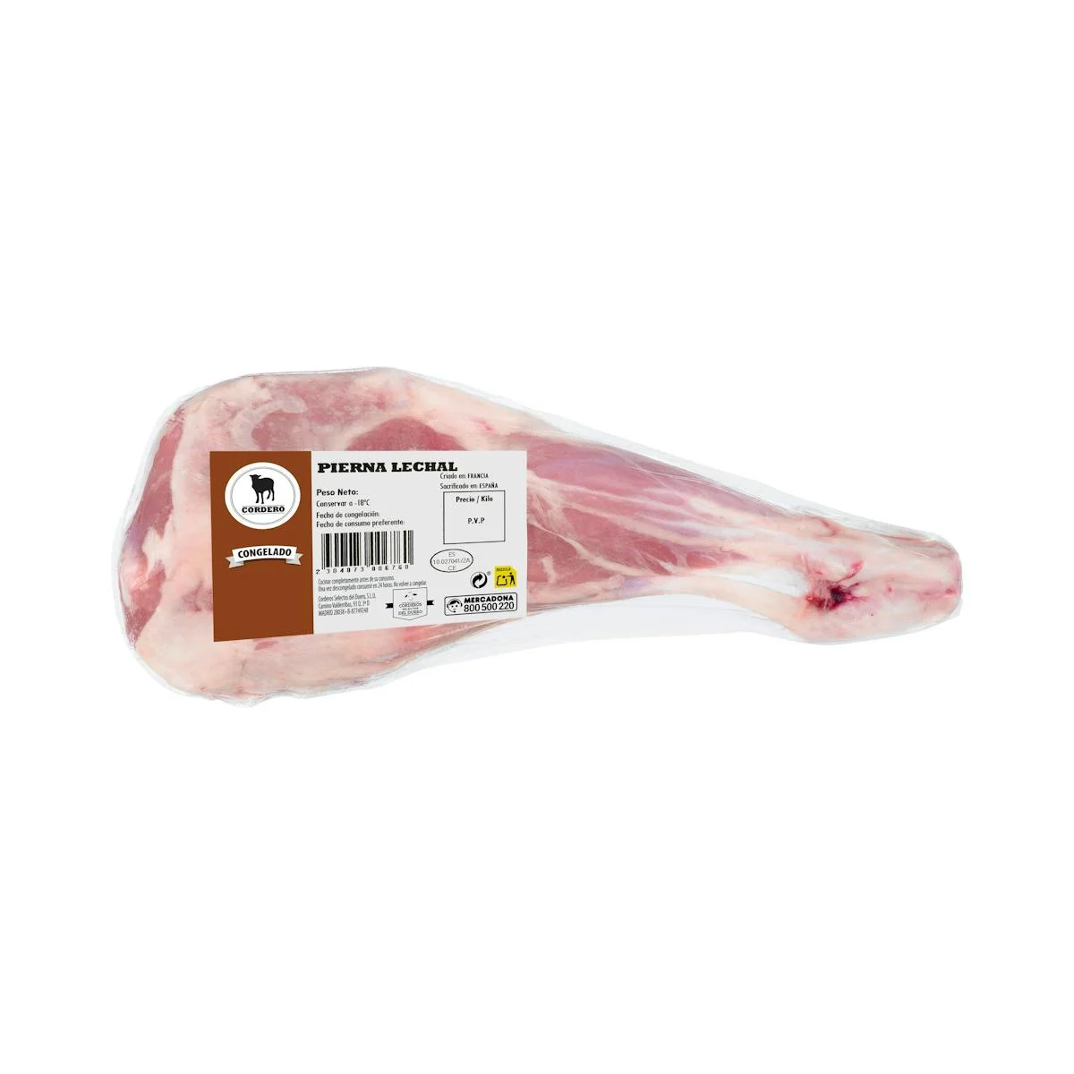 Cuixa de lletó sencera congelada