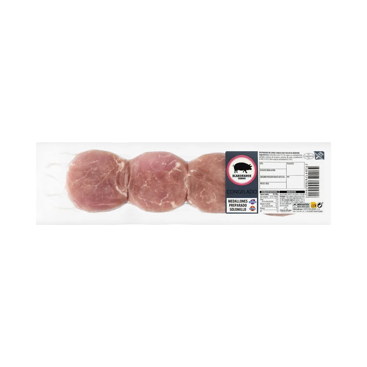 Médaillons marinés surgelés de filet de porc