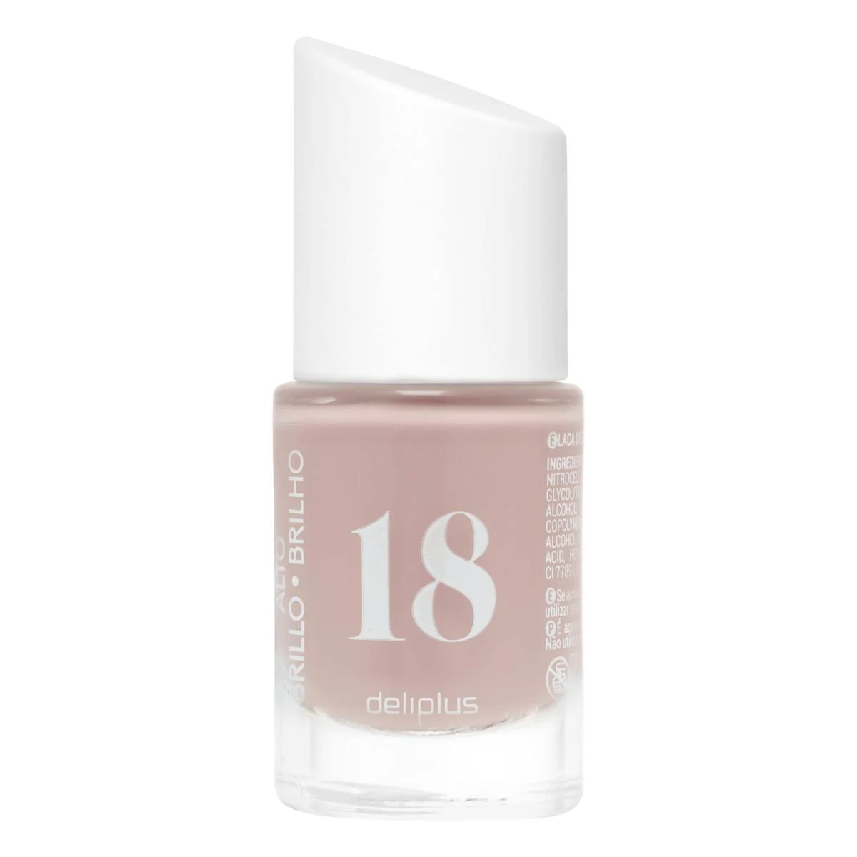 High gloss nail polish 18 soft peony Deliplus