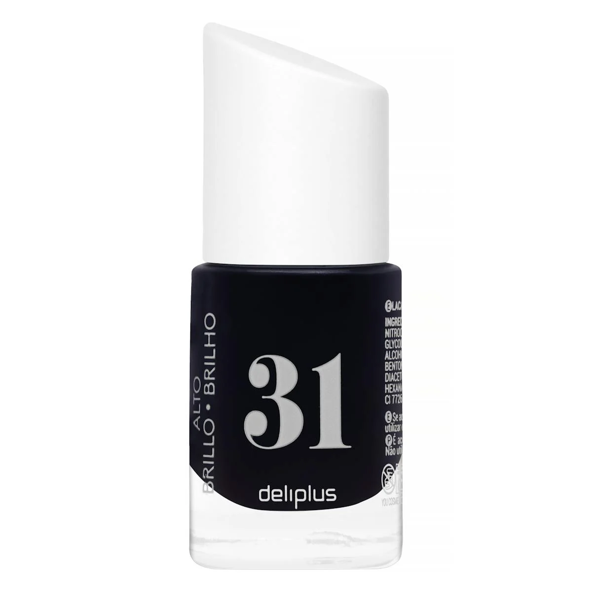 Hochglänzender Nagellack Deliplus 31 Mystisches Schwarz