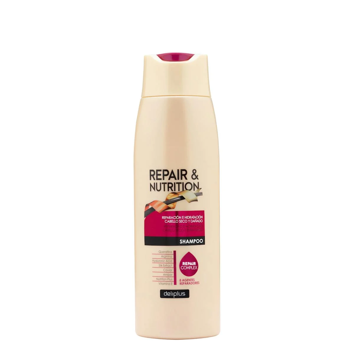 Xampú Repair & Nutrition Deliplus cabells secs i danyats