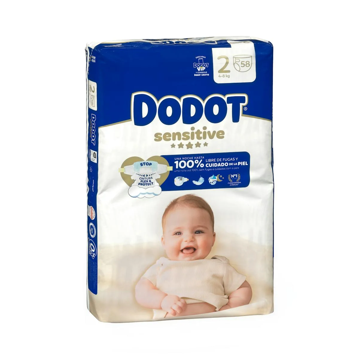 Couches bébé Dodot Sensitive, taille 2, 4-8 kg