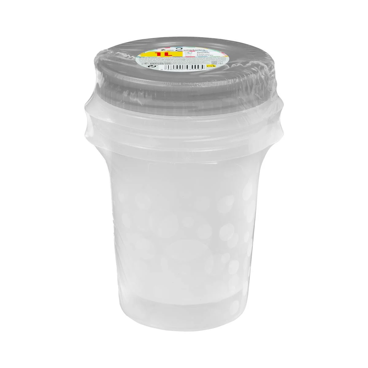 Round plastic container 1L Bosque Verde
