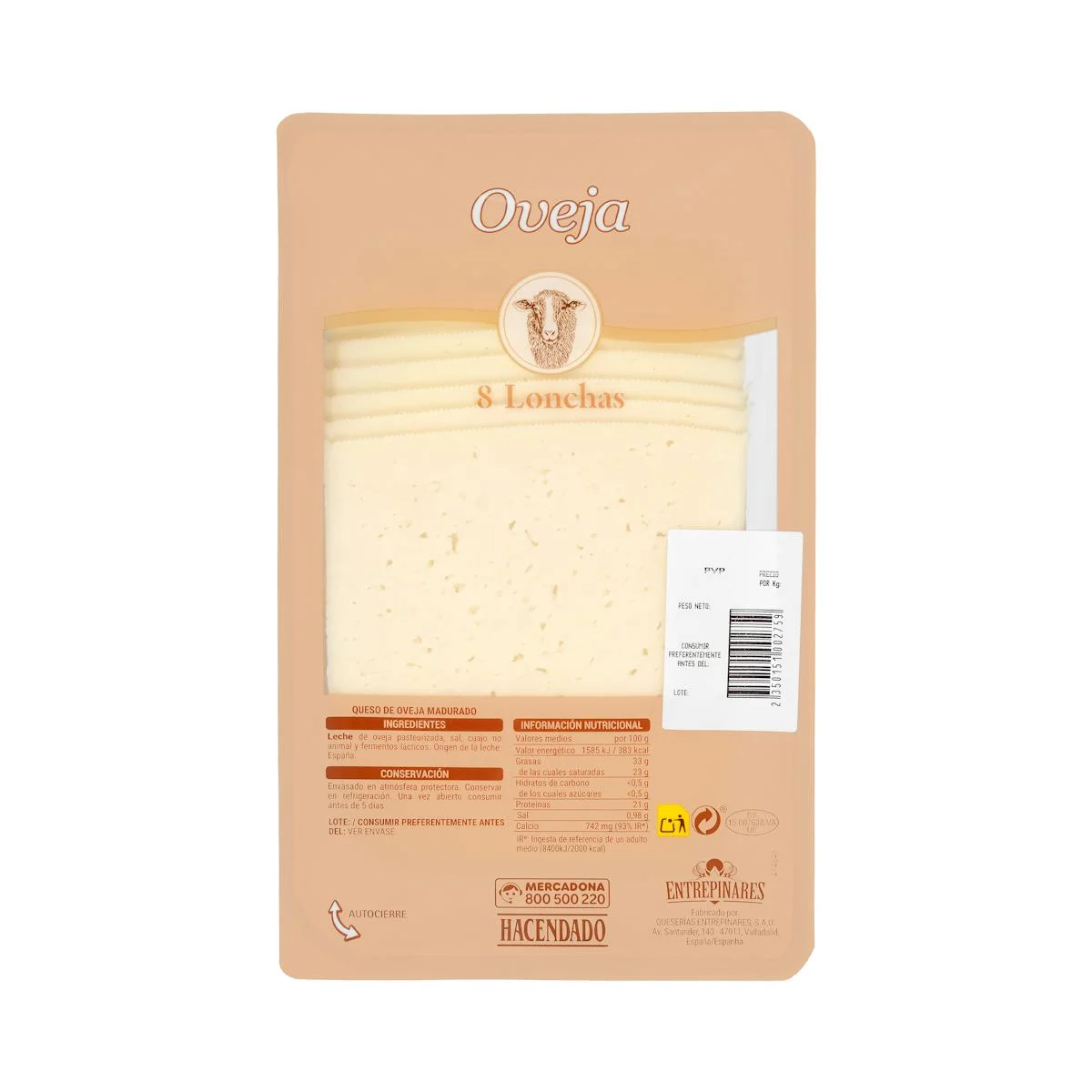 Geschnittener Schafskäse Hacendado