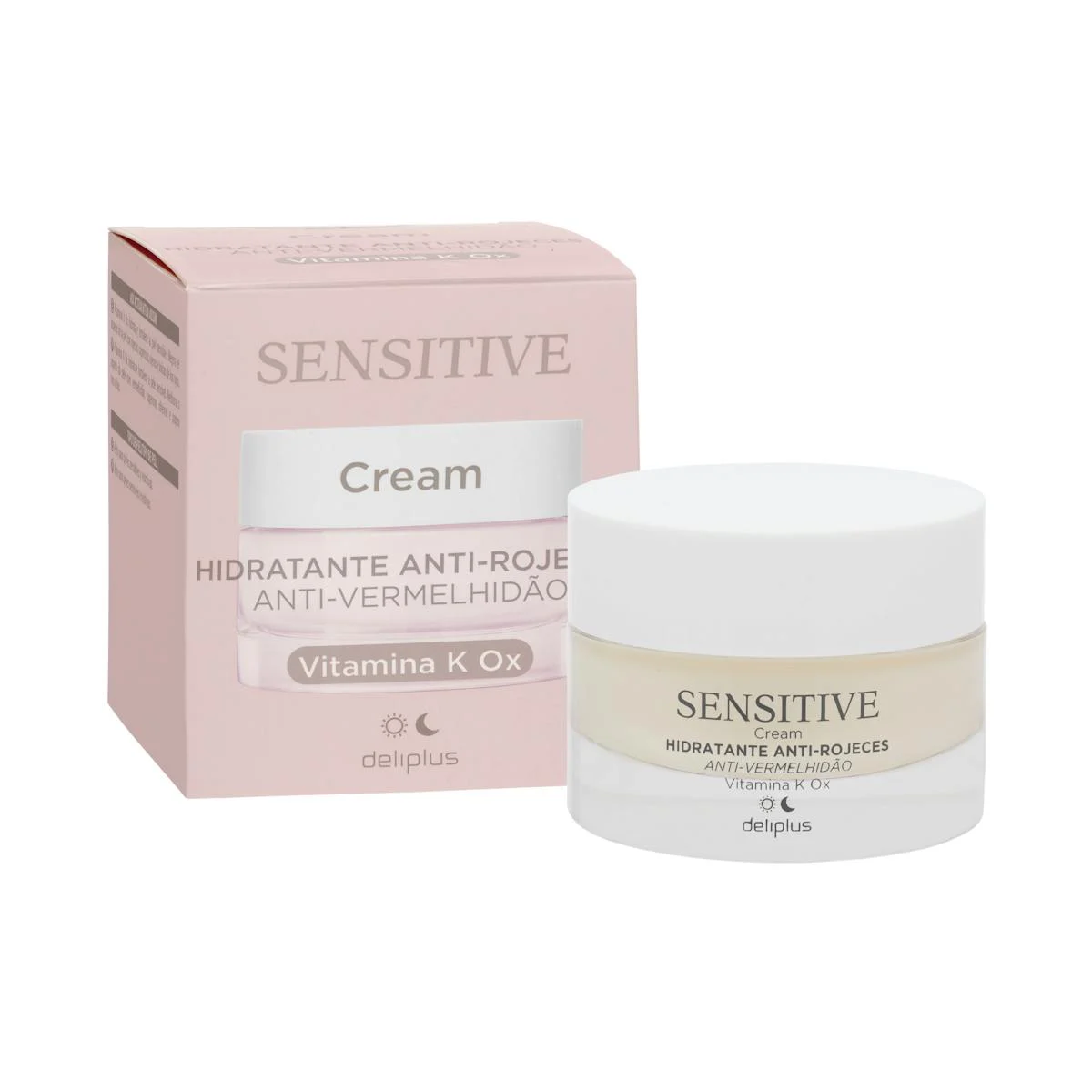 Crème hydratante visage anti-rougeurs Deliplus Sensitive Vitamina K Ox