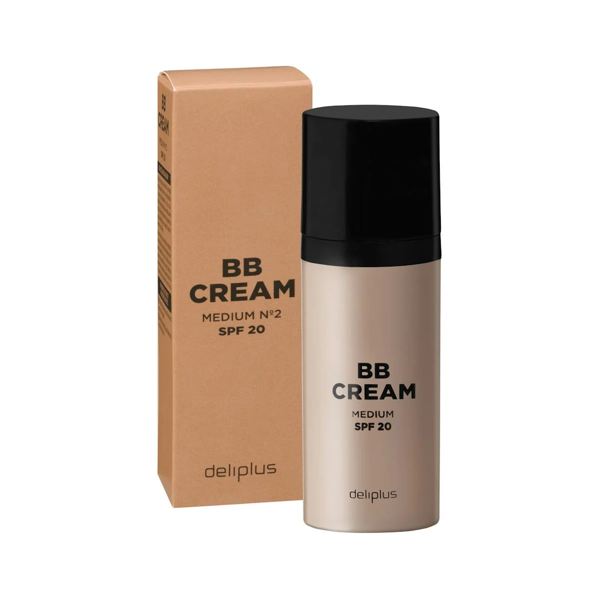 Crème hydratante visage BB cream Deliplus 02 moyen SPF 20