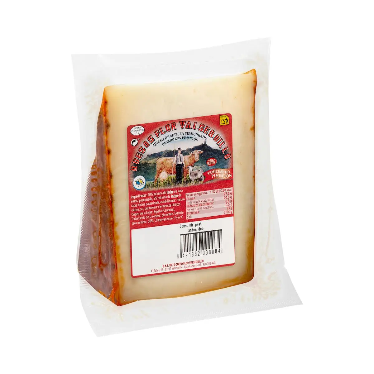 Halbfester Mischkäse mit Paprika Quesos Flor Valsequillo