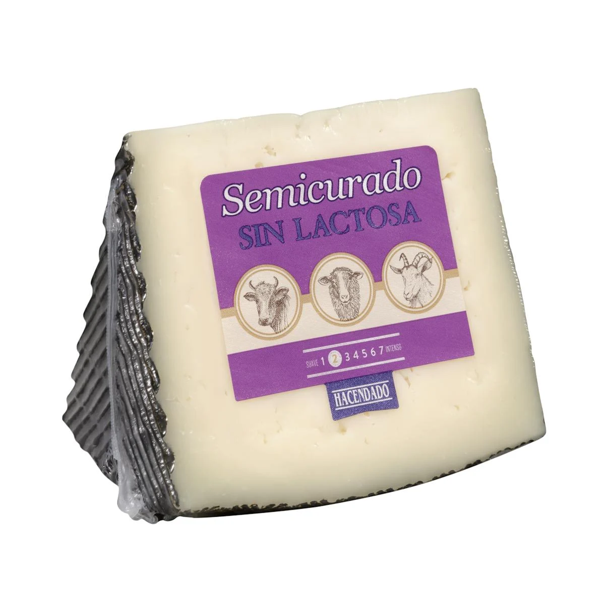 Formatge mescla semicurat sense lactosa mescla Hacendado