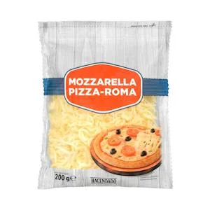 Grated mozzarella cow cheese pizza-Roma Hacendado