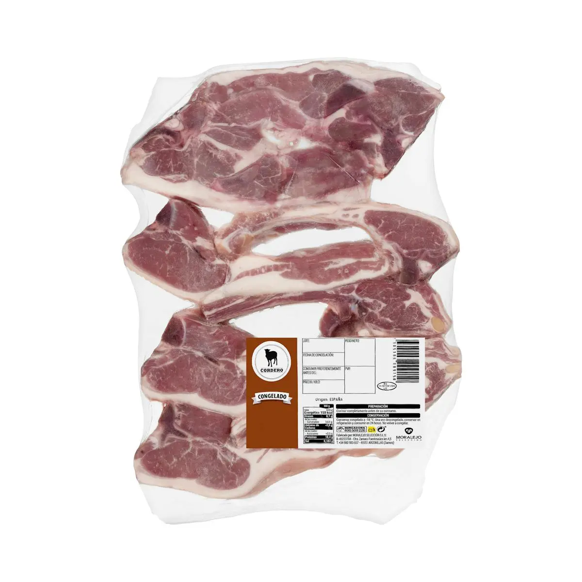 Costelles de xai pal o mitjanes congelades