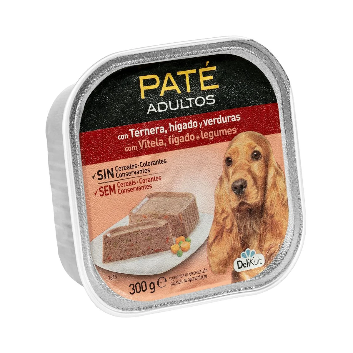 Pate with beef, liver and vegetables adult dog food Delikuit