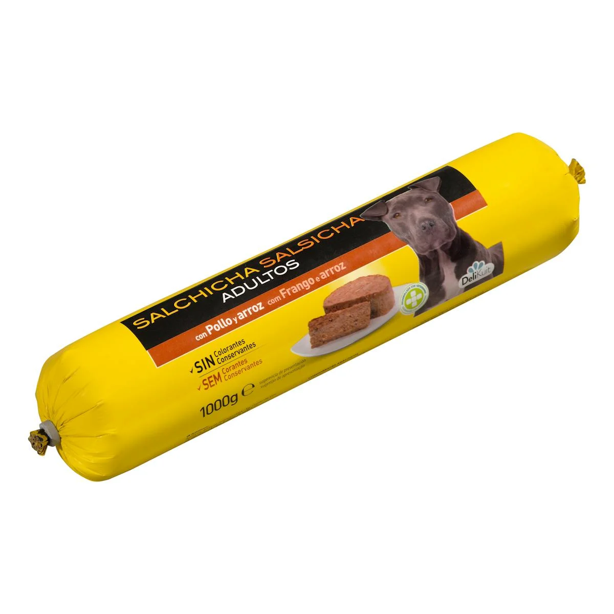 Sausage with chicken and rice adult dog food Delikuit