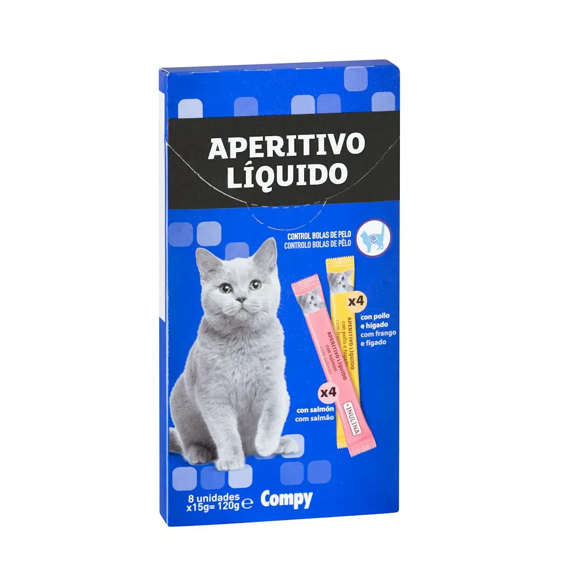 Flüssiger Snack für Katzen mit Fleisch und Fisch Compy