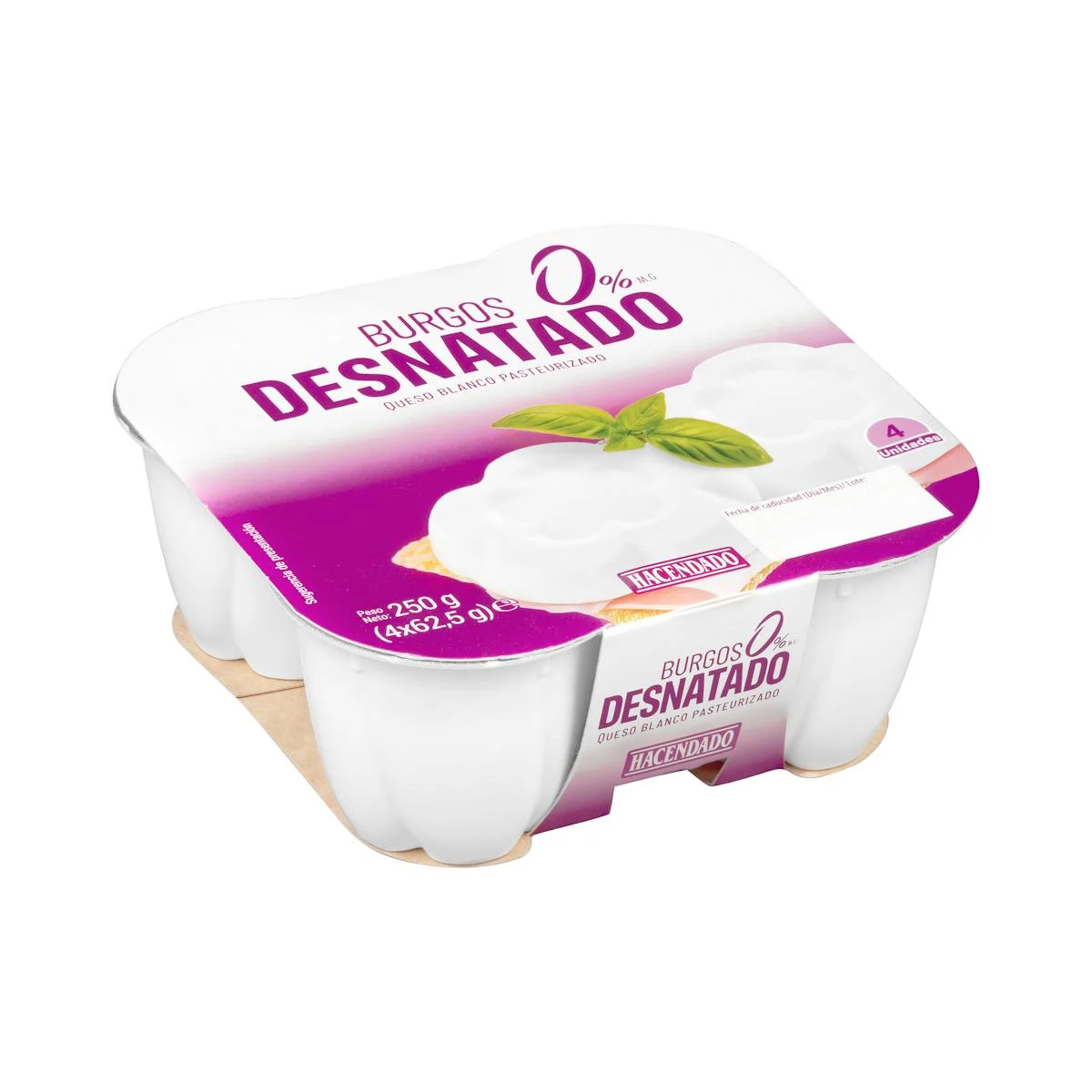 Non-fat Burgos cheese 0% fat Hacendado