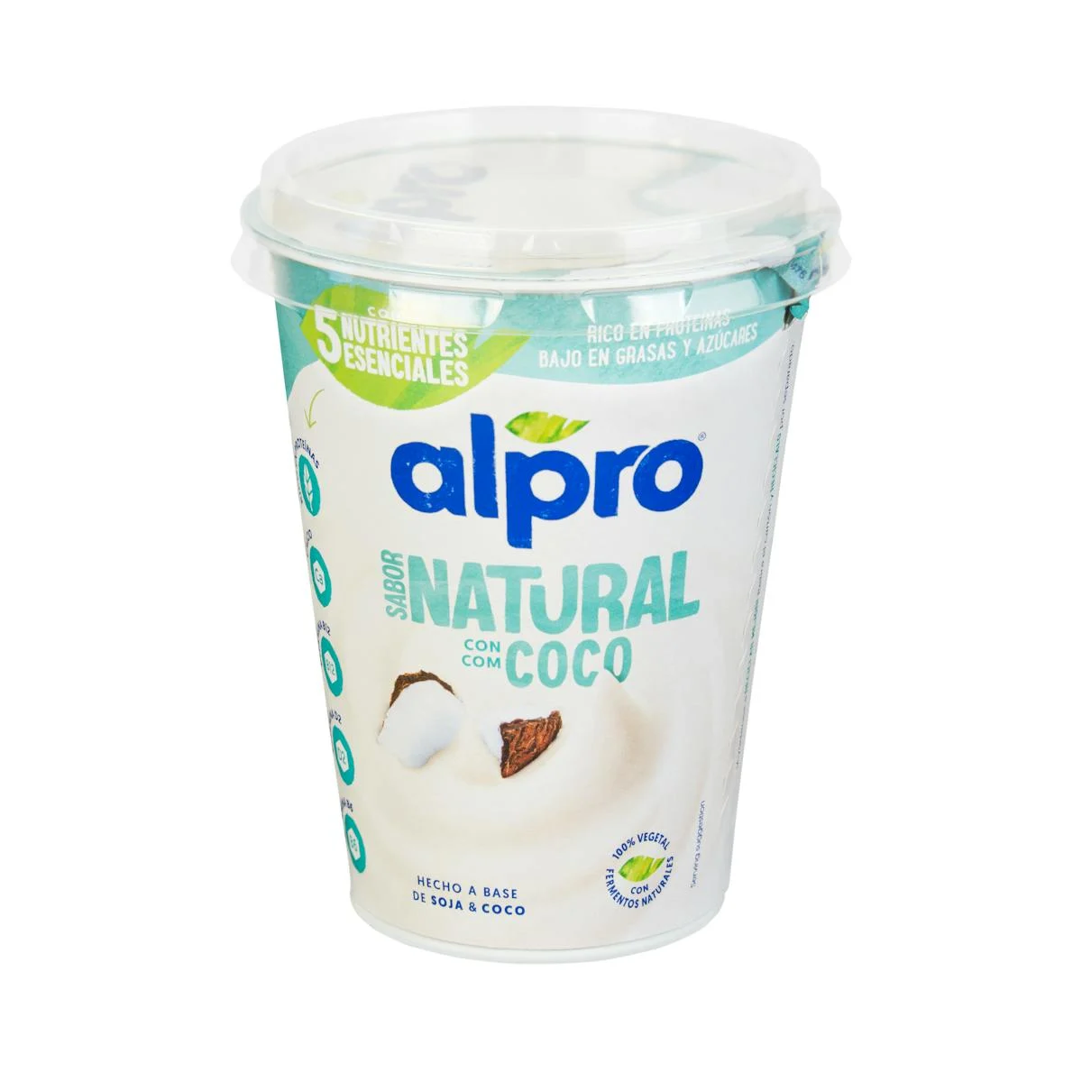 Postre de soja gust natural amb coco Alpro