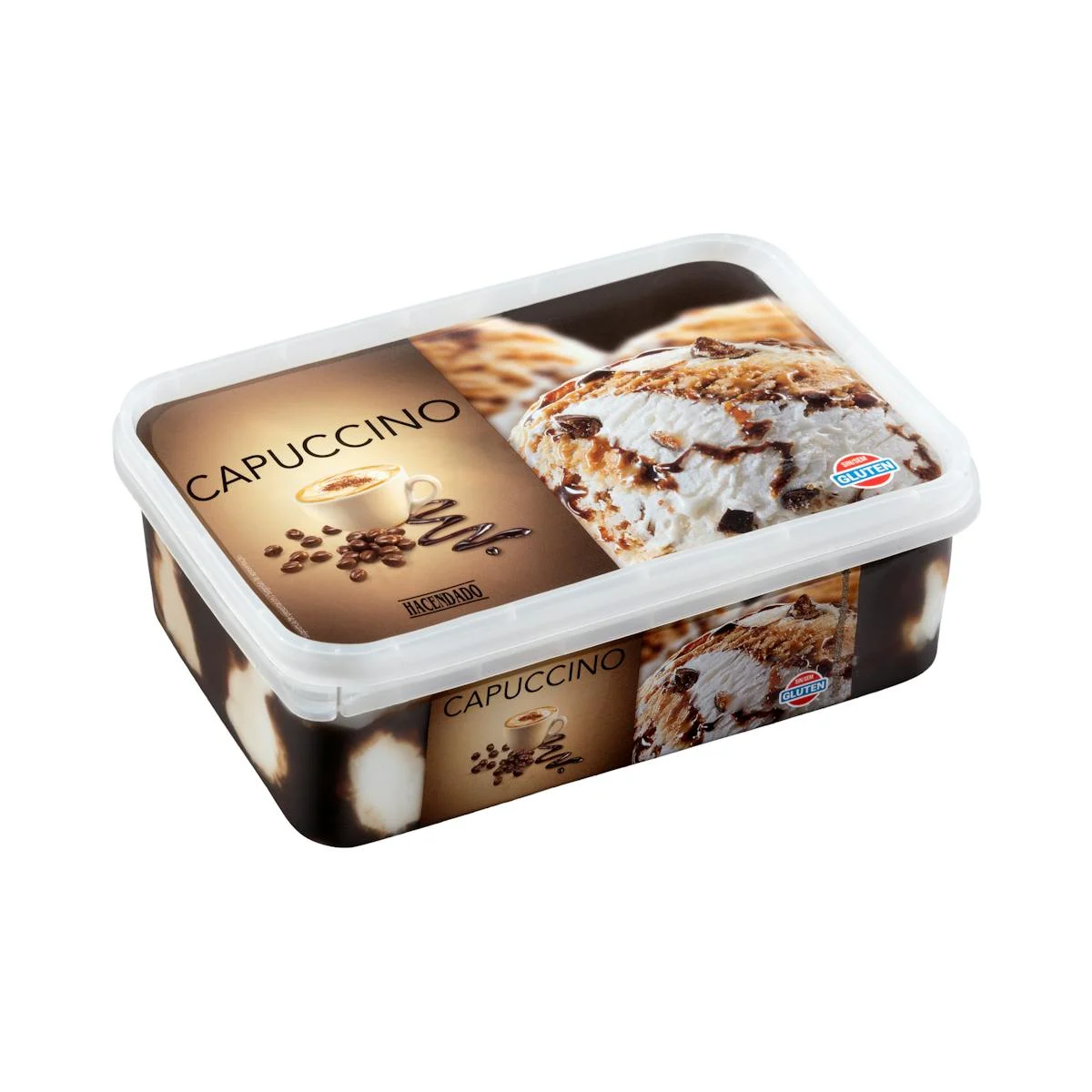 Cappuccino-Eis mit Kaffeesirup Hacendado