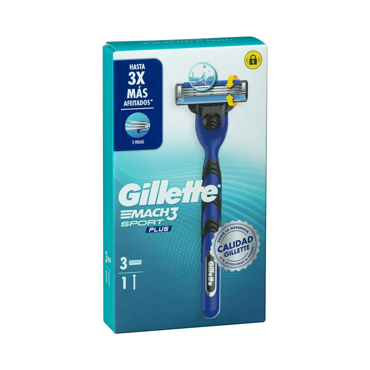 Mach Sport 3 blades rechargeable razor Gillette