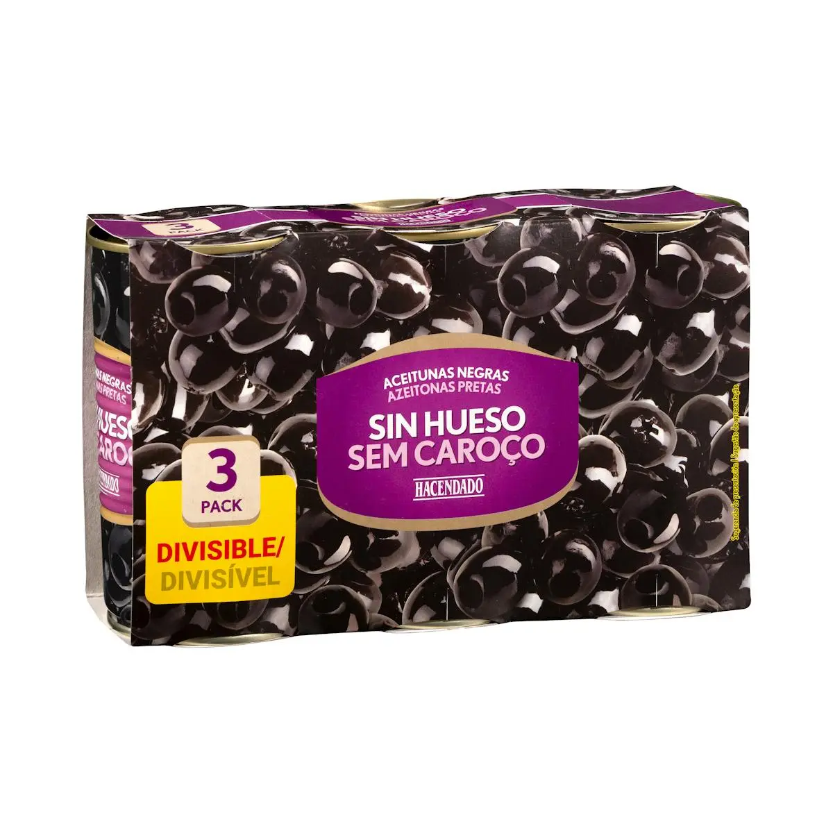 Schwarze Oliven ohne Stein Hacendado